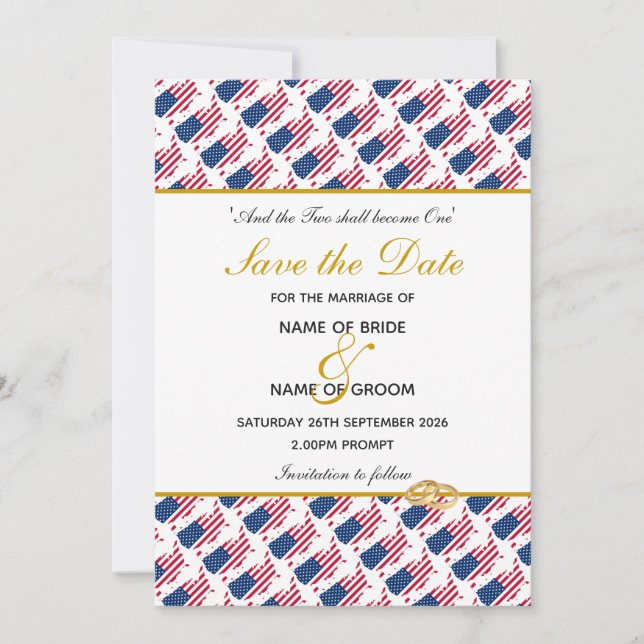 Reserva La Fecha Celebración del Boda del evento especial de los Es (Anverso)