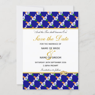 Reserva La Fecha Celebración especial de boda cristiana en INDIA AZ