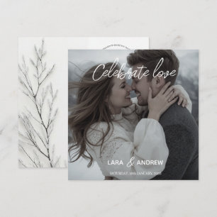 Reserva La Fecha Celebrar amor personalizado boda simple moderna