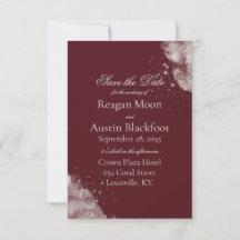 Celestial Burgundy Starlight Save the Date