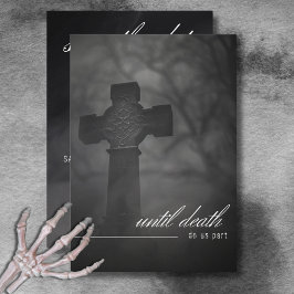 Reserva La Fecha Cementerio gótico negro y blanco hasta Boda de mue