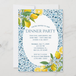 Reserva La Fecha Cena mediterránea Fiesta mosaico azul