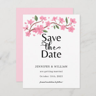 Reserva La Fecha Cerezo en flor Minimalista