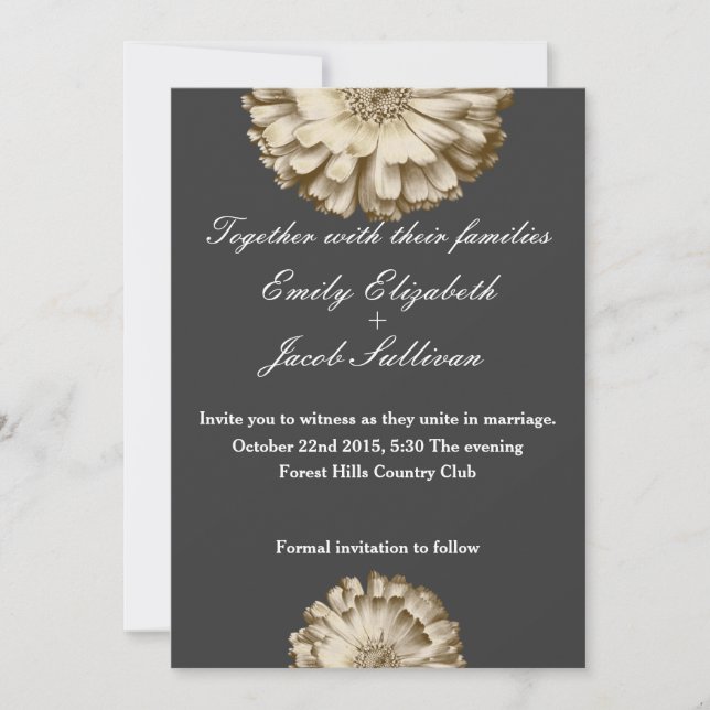 Reserva La Fecha Chalkboard Blackboard Boda inspirado en la margari (Anverso)