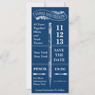 Reserva La Fecha Chalkboard Vintag Save the Date Jahrestag