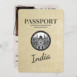 Reserva La Fecha Champagne India Passport Save the Date