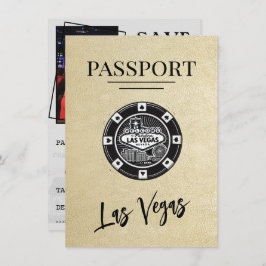 Reserva La Fecha Champagne Las Vegas Passport Save the Date