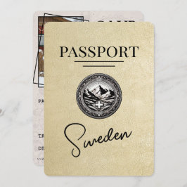 Reserva La Fecha Champagne Suecia Passport Save the Date