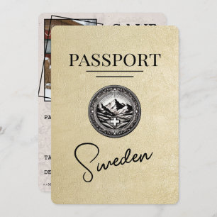 Reserva La Fecha Champagne Suecia Passport Save the Date