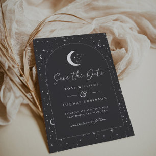 Reserva La Fecha Charcoal Celestial Arched Save The Date