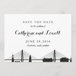 Reserva La Fecha Charleston South Carolina Black Save the Date