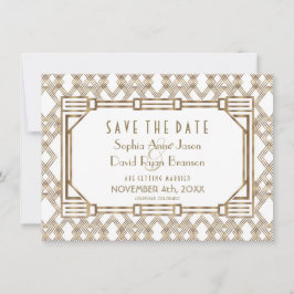 Reserva La Fecha Charm Gold Black Great Gatsby 1920 Save The Date