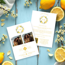 Reserva La Fecha Charming Romantic Cluster Lemons Initials 2-Photos