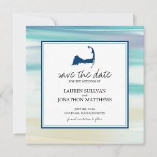 Reserva La Fecha Chatham Cape Cod Ocean Watercolor de agua salva la