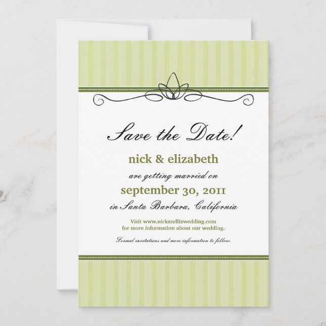 Reserva La Fecha Chic Deco Salva la Fecha (verde lima) (Anverso)