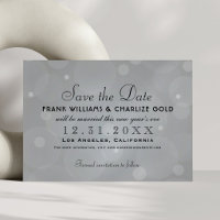 Chic Estrellas Burbuja Gris Platino Boda