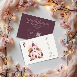 Reserva La Fecha Chic Lovely Rustic Pink Tones Church Wedding