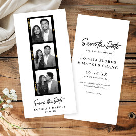 Reserva La Fecha Chic Photo-booth Filmstrip Wedding Save The Date