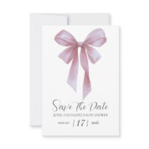 Chica de lazo rosa suave Baby Shower