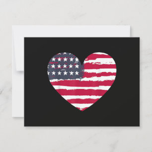 Reserva La Fecha Chica Patriótica Corazón de Bandera Americana 4 de