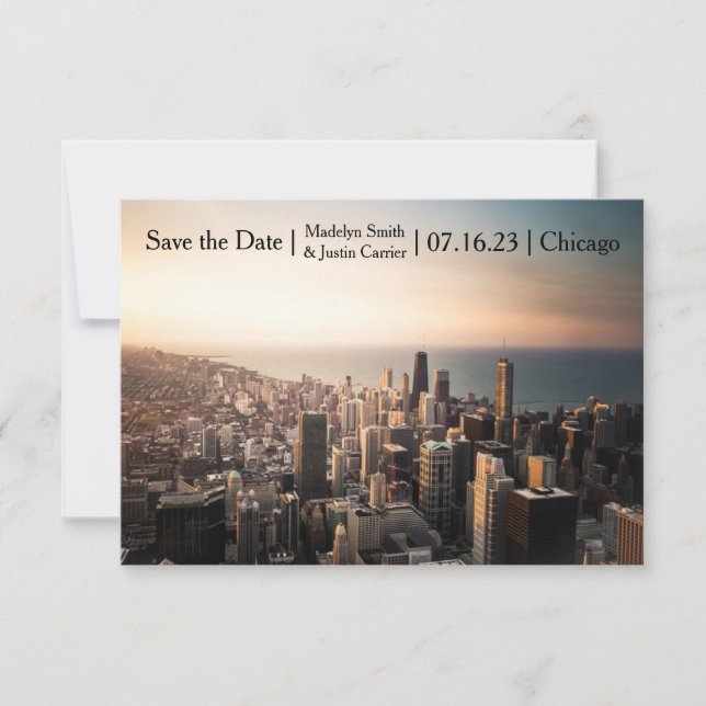 Reserva La Fecha Chicago Photo - 3x5 Save the Date (Anverso)