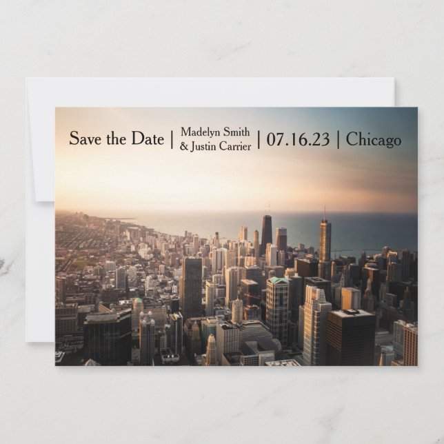 Reserva La Fecha Chicago Photo - Save the Date (Anverso)