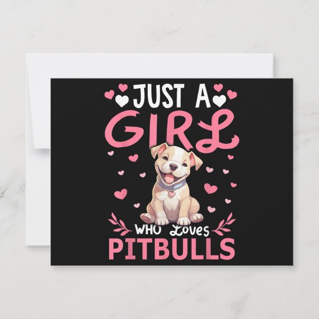 Reserva La Fecha Chicas De Perro Pitbull, Sólo Una Chica Que Ama Pi (Anverso)