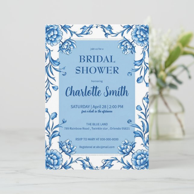 Reserva La Fecha Chinoisería antigua simple moderna para ducha de n (Anverso de pie)