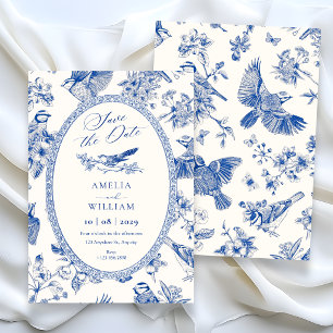 Reserva La Fecha Chinoiserie botánico floral pájaro