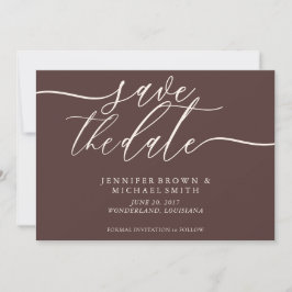 Reserva La Fecha Chocolate Brown Wedding Save Date Photo