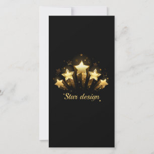 Reserva La Fecha Cinco estrellas de oro en negro