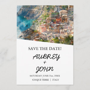 Reserva La Fecha Cinque Terre Italia salva al Boda de fechas