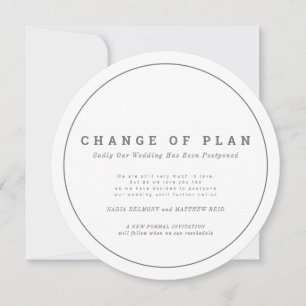 Reserva La Fecha Circular de cambio de planes de boda pospuestos