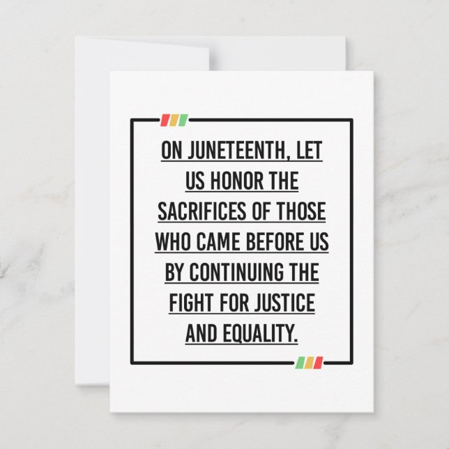 Reserva La Fecha Citas del 19 de junio, Libertad para afroamericano (Anverso)