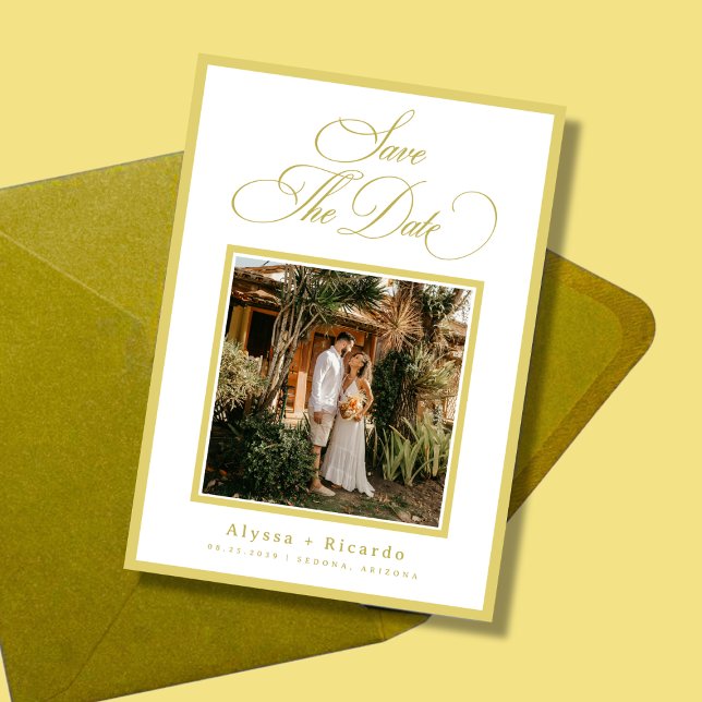 Reserva La Fecha Citrus Yellow Summer Island Destination Wedding (Subido por el creador)