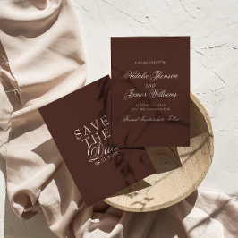 Reserva La Fecha Clase Boda de Chocolate Marrón Antiguo Dinero de L