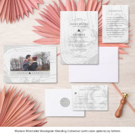 Reserva La Fecha Clásica Foto Chic de Boda Invernal con Estilo Rúst