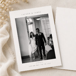 Reserva La Fecha Clásica Foto de Boda Formal para Save the Date