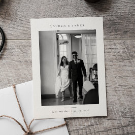 Reserva La Fecha Clásico Ahorro de Fecha de Foto de Boda Formal