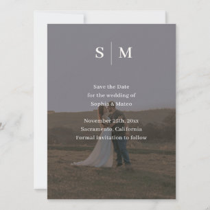 Reserva La Fecha Clásico Elegante Boda de 6 Fotos
