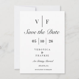 Reserva La Fecha Clásico Elegante Boda Guardar la Fecha