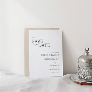 Reserva La Fecha Clásico Elegante Script Wedding Save the Date Card