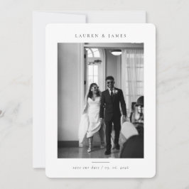 Reserva La Fecha Clásico Foto de Boda Formal Save the Date
