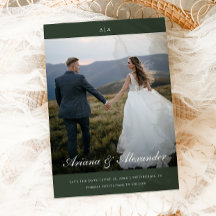 Clásico Monograma Elegante Escritura Dos Fotos Bod