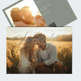 Reserva La Fecha Clásico Verde Gris Código QR Dos Foto