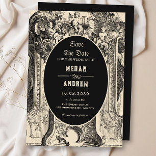 Reserva La Fecha Clásico vintage boda histórica griega romana