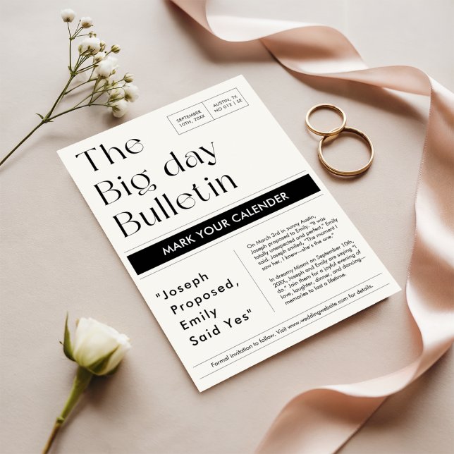 Reserva La Fecha Classic Mark Your Calendar Boda Foto (Subido por el creador)