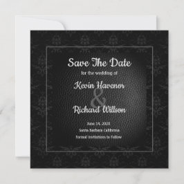 Reserva La Fecha Classy Black Wedding Save The Date