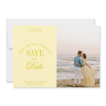 Classy Butter Yellow Elegant Save the Date Card
