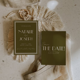 Reserva La Fecha Classy Grassland Ivory Old Money Whimsical Wedding